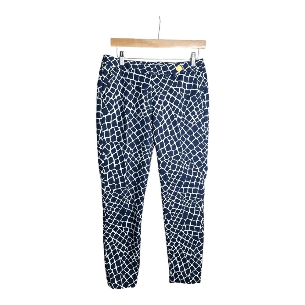 Michael Kors Women's‎ Crocodile Print Trousers Blue Size 6